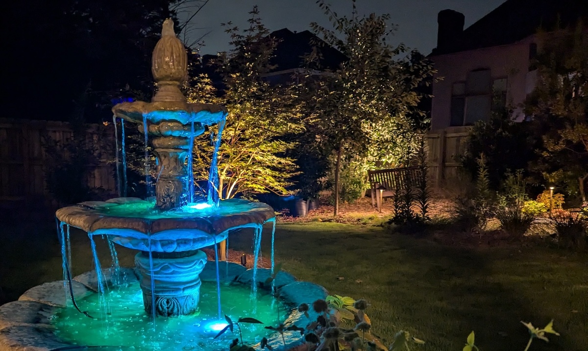 fountain night